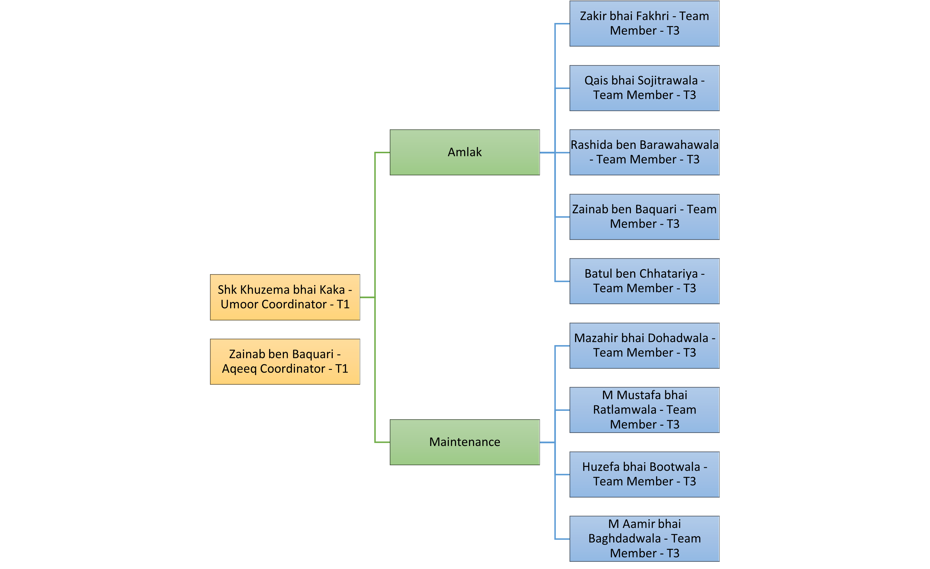 Umoor Amlak Team Structure